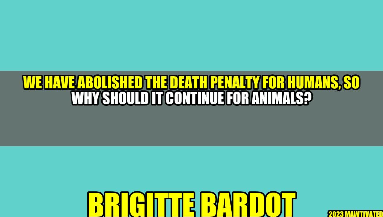 Abolishing the Death Penalty for Animals