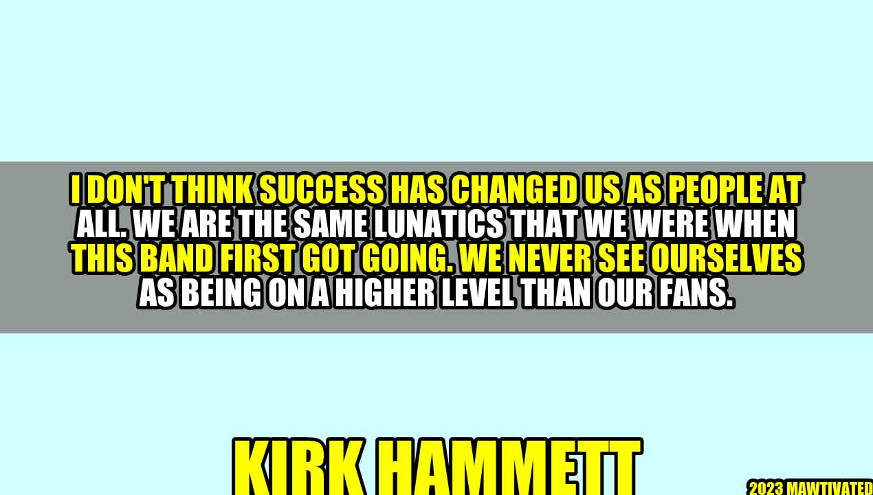 Crazy but Successful: The Story of Kirk Hammett