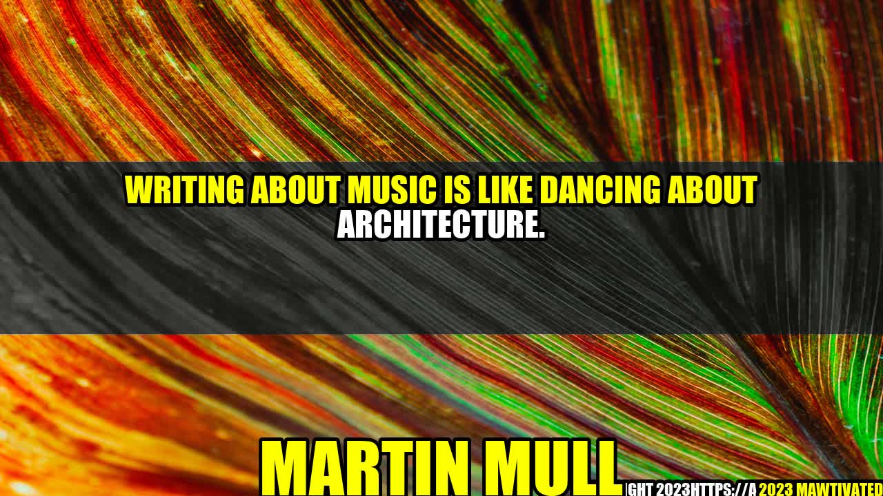 Dancing about Architecture: Writing About Music
