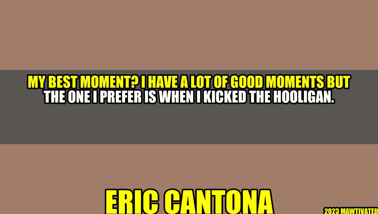 The Best Moment of Eric Cantona: Kicking the Hooligan