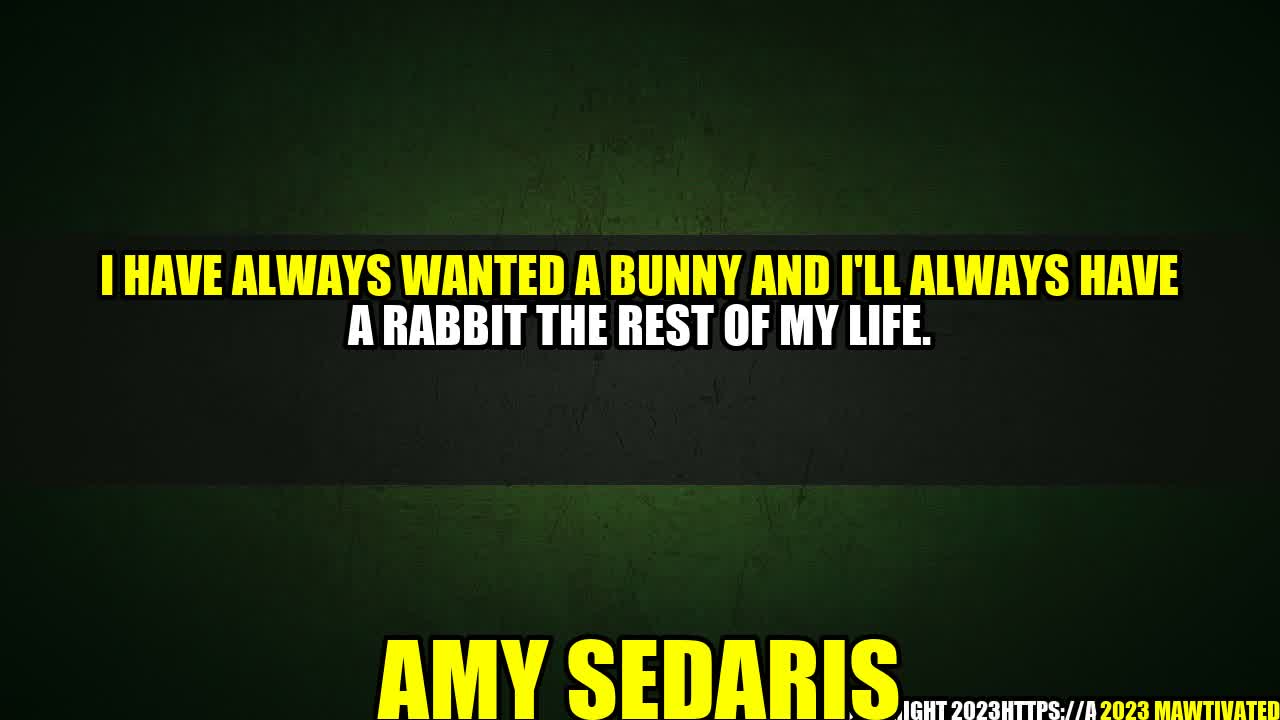 The Bunny Lover – A Personal Story by Amy Sedaris